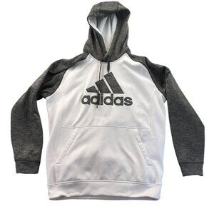 Adidas Mens Hoodie Sweatshirt Large ClimaWarm Pullover Fleece Classic Casual